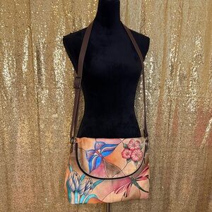 Anuschka Hand-Painted Crossbody Bag